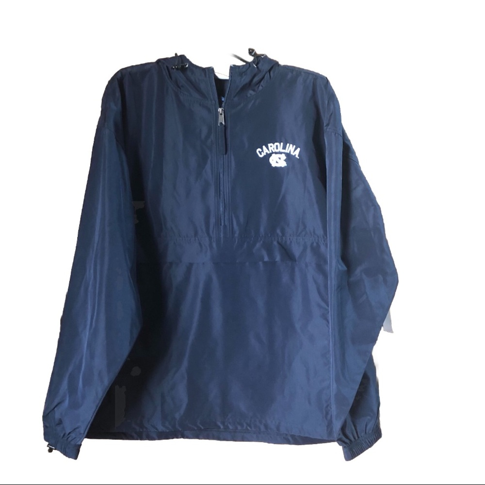 NWT Champion 1/4 Zip Windbreaker Jacket Stadium Packable N. Carolina Navy - XL